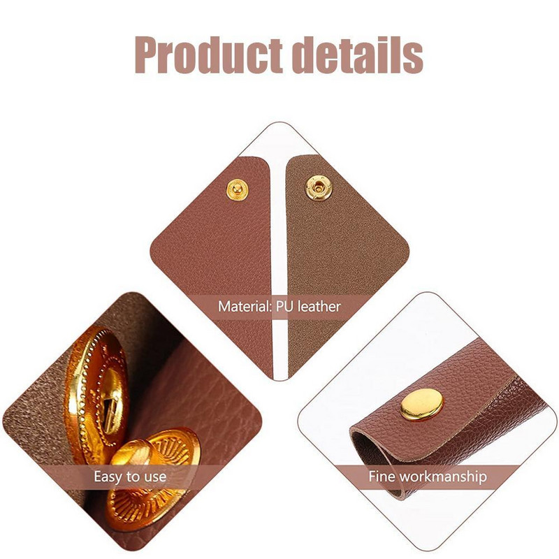 2 buc 10X12 cm Mâner pentru valiză din piele moale Mâner de protecție pentru bagaje înveliș din piele Anti-accident vascular cerebral Curea de umăr pentru cărucior