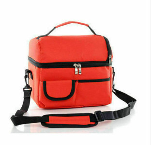 Nagy kapacitású, kétrétegű termikus ebédtáska piknik élelmiszer szigetelt tárolótartály Bento tejtartósító hűtőtáska