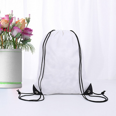 Személyre szabott testreszabás Nyomtatási kép / embléma / név a zsinóros táskán Női Férfi Causal Hátizsák Utazótáskák Sporttáska