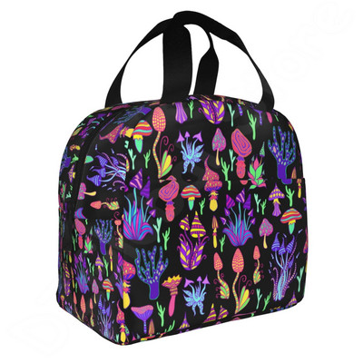 Torba za ručak za žene Muškarci Mushroom Art višekratna izolirana kutija za hlađenje Lunch Tote Slatka smiješna posuda Držač za ručak Prijenosna torba