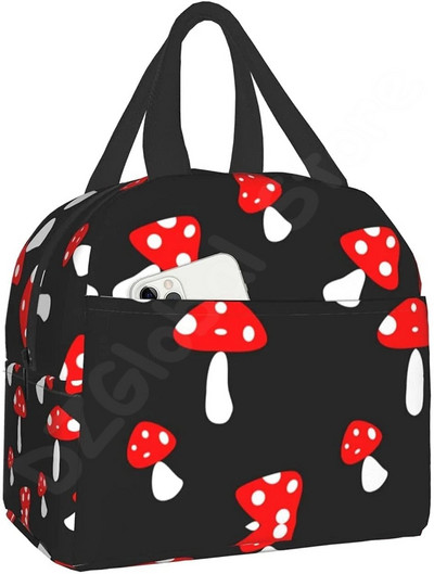 Torba za ručak za žene Muškarci Mushroom Art višekratna izolirana kutija za hlađenje Lunch Tote Slatka smiješna posuda Držač za ručak Prijenosna torba