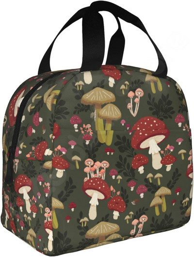 Torba za ručak za žene Muškarci Mushroom Art višekratna izolirana kutija za hlađenje Lunch Tote Slatka smiješna posuda Držač za ručak Prijenosna torba