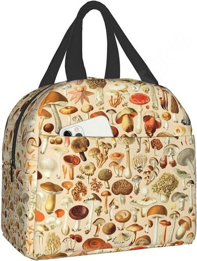 Torba za ručak za žene Muškarci Mushroom Art višekratna izolirana kutija za hlađenje Lunch Tote Slatka smiješna posuda Držač za ručak Prijenosna torba