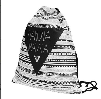 Hakuna Matata sieviešu ģeometriskā mugursoma 3D drukāšanai, ceļojumu mīkstā mugursoma sievietēm, Mochila aukliņu soma, vīriešu mugursomas