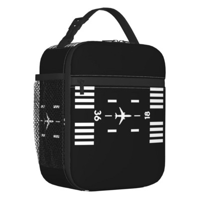 Pilot Captain Stripes Izolirane torbe za ručak za žene Avijacija Zrakoplov Avijatičar Prijenosni toplinski hladnjak Kutija za ručak u školi
