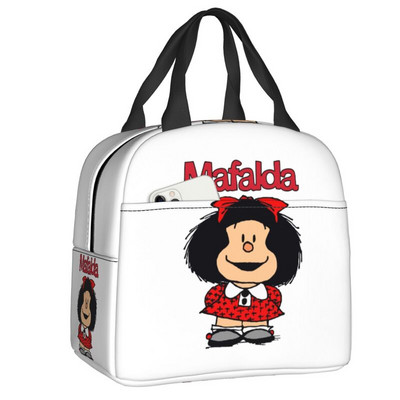 Meilė Mafalda Kawaii Termoizoliuoti pietų krepšiai Moteriški Animaciniai Nešiojami Pietūs Mokyklinei Daugiafunkciai Maisto Dėžutei