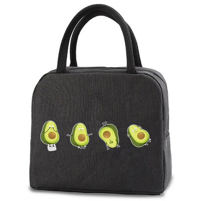 Divat hordozható, hőszigetelt ebédlőtáska Avocado Print Cooler Ebédlődoboz Tárolótáska Lady Carry Picinic ételhordó szigetelés