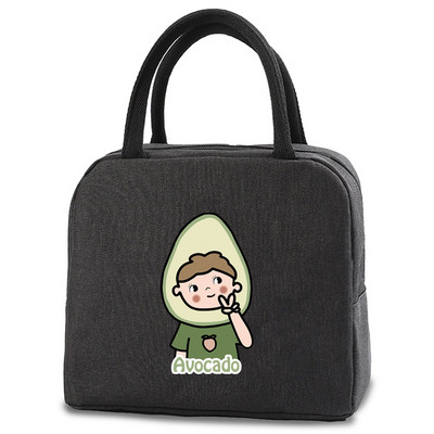 Divat hordozható, hőszigetelt ebédlőtáska Avocado Print Cooler Ebédlődoboz Tárolótáska Lady Carry Picinic ételhordó szigetelés