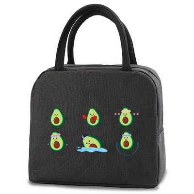 Divat hordozható, hőszigetelt ebédlőtáska Avocado Print Cooler Ebédlődoboz Tárolótáska Lady Carry Picinic ételhordó szigetelés