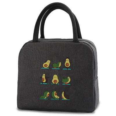 Divat hordozható, hőszigetelt ebédlőtáska Avocado Print Cooler Ebédlődoboz Tárolótáska Lady Carry Picinic ételhordó szigetelés