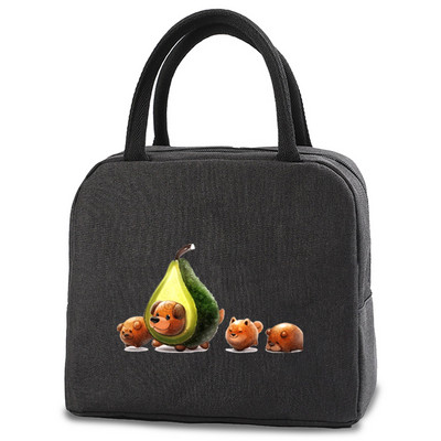Divat hordozható, hőszigetelt ebédlőtáska Avocado Print Cooler Ebédlődoboz Tárolótáska Lady Carry Picinic ételhordó szigetelés