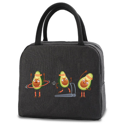 Divat hordozható, hőszigetelt ebédlőtáska Avocado Print Cooler Ebédlődoboz Tárolótáska Lady Carry Picinic ételhordó szigetelés