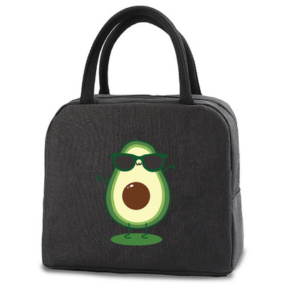 Divat hordozható, hőszigetelt ebédlőtáska Avocado Print Cooler Ebédlődoboz Tárolótáska Lady Carry Picinic ételhordó szigetelés