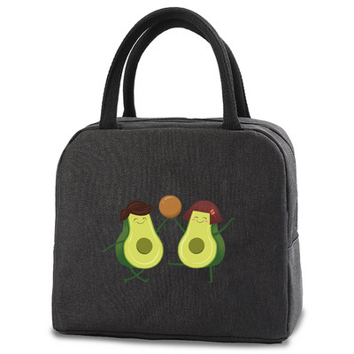 Divat hordozható, hőszigetelt ebédlőtáska Avocado Print Cooler Ebédlődoboz Tárolótáska Lady Carry Picinic ételhordó szigetelés