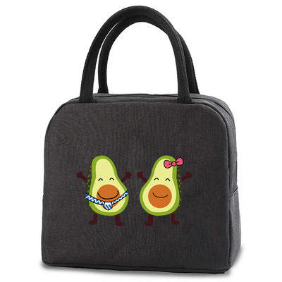 Divat hordozható, hőszigetelt ebédlőtáska Avocado Print Cooler Ebédlődoboz Tárolótáska Lady Carry Picinic ételhordó szigetelés