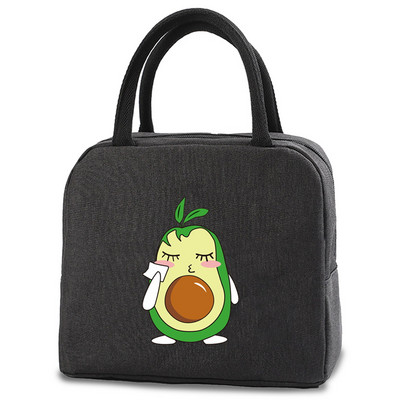 Divat hordozható, hőszigetelt ebédlőtáska Avocado Print Cooler Ebédlődoboz Tárolótáska Lady Carry Picinic ételhordó szigetelés