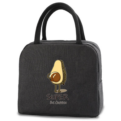 Divat hordozható, hőszigetelt ebédlőtáska Avocado Print Cooler Ebédlődoboz Tárolótáska Lady Carry Picinic ételhordó szigetelés