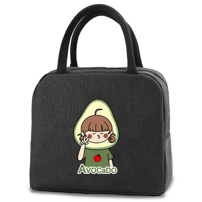 Divat hordozható, hőszigetelt ebédlőtáska Avocado Print Cooler Ebédlődoboz Tárolótáska Lady Carry Picinic ételhordó szigetelés