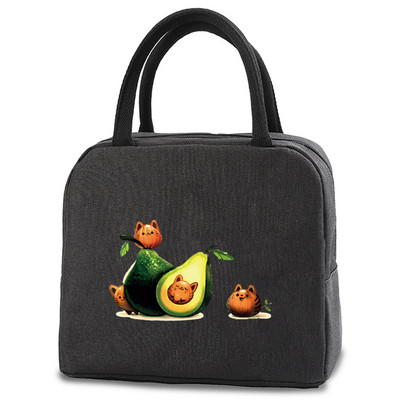 Divat hordozható, hőszigetelt ebédlőtáska Avocado Print Cooler Ebédlődoboz Tárolótáska Lady Carry Picinic ételhordó szigetelés