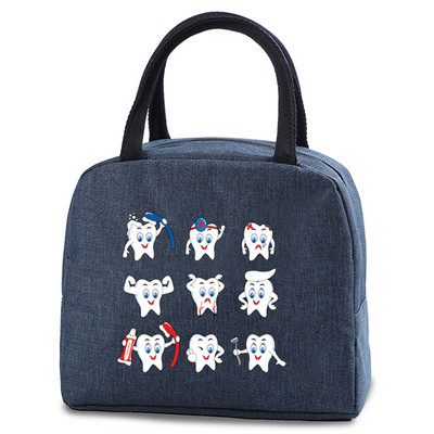 Torba za ručak, ručka, izolacija, rashladna torba za žene, dječja kutija za ručak, piknik, putovanja, prijenosni otisak zuba, doručak, termalno skladištenje hrane