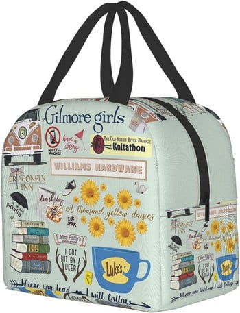 Gilmore Girls Lunch Tote Bag για γυναίκες Δώρα Μοντέρνα πτυσσόμενη απλή μοντέρνα τσάντα DIY Μεγάλη