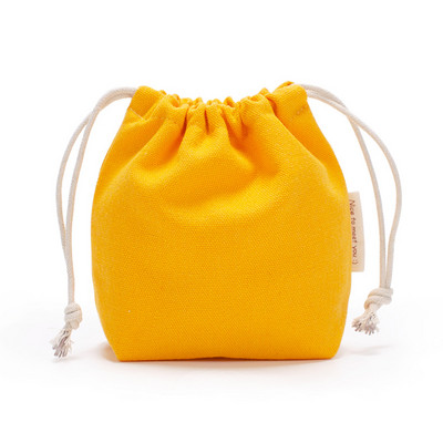 16*14*6cm Kis húzózsinóros táska zsebek Hordozható vászon kozmetikai táskák Női utazási tárolótáska Pamut hordtáska Ékszertáska