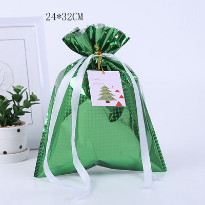 Vrećice za božićne poklone za 2021. Izuzetno velike vrećice za slatkiše za novogodišnje poklone Laserski ispis za božićne ukrase pakiranja PE božićna vrećica