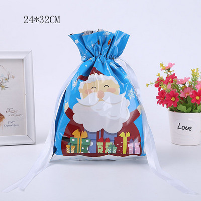 Vrećice za božićne poklone za 2021. Izuzetno velike vrećice za slatkiše za novogodišnje poklone Laserski ispis za božićne ukrase pakiranja PE božićna vrećica