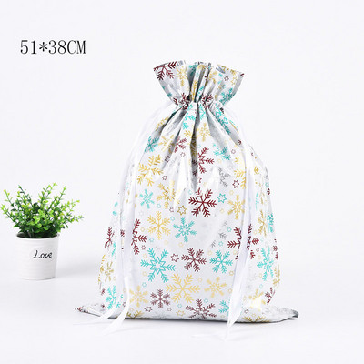 Vrećice za božićne poklone za 2021. Izuzetno velike vrećice za slatkiše za novogodišnje poklone Laserski ispis za božićne ukrase pakiranja PE božićna vrećica