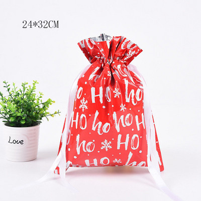 Vrećice za božićne poklone za 2021. Izuzetno velike vrećice za slatkiše za novogodišnje poklone Laserski ispis za božićne ukrase pakiranja PE božićna vrećica