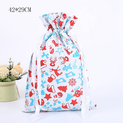 Vrećice za božićne poklone za 2021. Izuzetno velike vrećice za slatkiše za novogodišnje poklone Laserski ispis za božićne ukrase pakiranja PE božićna vrećica