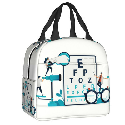 Genți de prânz izolate pentru examene oftalmologice pentru femei optometrist optician Cooler termic portabil Bento Box School