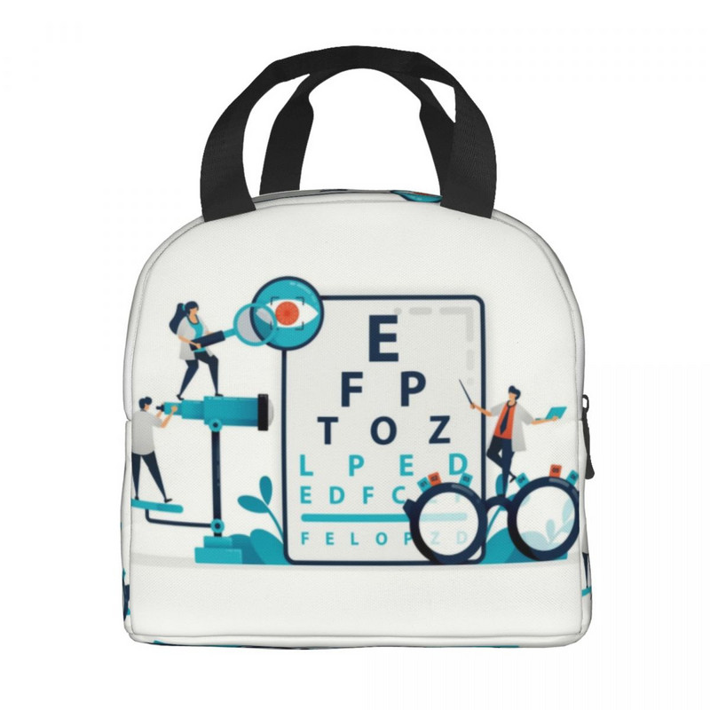 Genți de prânz izolate pentru examene oftalmologice pentru femei optometrist optician Cooler termic portabil Bento Box School