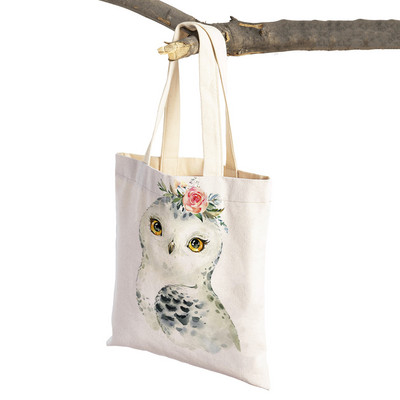 Ziedu Zebra Žirafe Hippo Lauva Pingvīns Ikdienas iepirkumu soma Dzīvnieku salokāma atkārtoti lietojama auduma audekla studentu rokassomiņa sievietēm