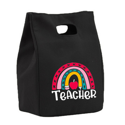 Rainbow Best Teacher Ever Life Prânz Termoizolat Tote Bag Canvas Travel Picnic Scoala Depozitare Alimente Bolsa Comida Trabajo
