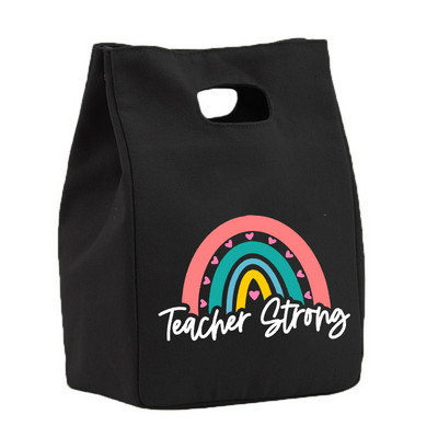 Rainbow Best Teacher Ever Life Prânz Termoizolat Tote Bag Canvas Travel Picnic Scoala Depozitare Alimente Bolsa Comida Trabajo
