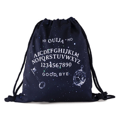 Halloween húzózsinór táska színes koponya sütőtök polip élelmiszer 3D nyomtatott tasak táska aranyos hátizsák pénztárca táskák utazáshoz