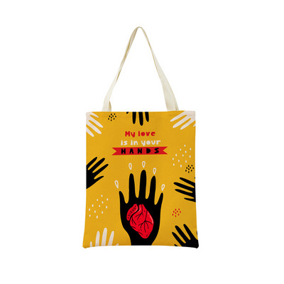 Mexico Geometric Pattern εκτύπωση διπλής όψης Eco Market Λευκά είδη Τσάντα αγορών Εξωτερική αναδιπλούμενη φορητή βολική θήκη αποθήκευσης