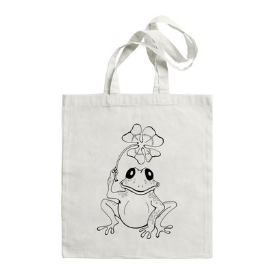 Rajzfilm Frog Vintage divatos iskolatáska Harajuku új válltáska nagy kapacitású nyomat Ulzzang alkalmi vászontáska Anime Eom kézitáska