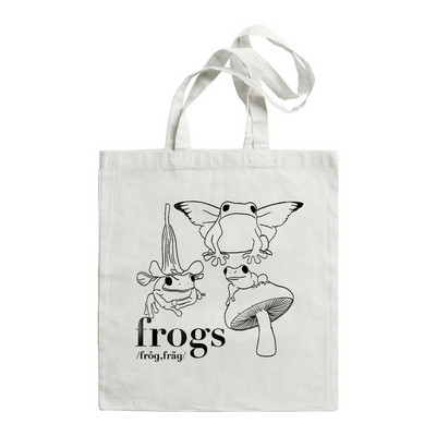 Rajzfilm Frog Vintage divatos iskolatáska Harajuku új válltáska nagy kapacitású nyomat Ulzzang alkalmi vászontáska Anime Eom kézitáska