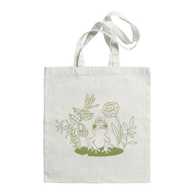 Rajzfilm Frog Vintage divatos iskolatáska Harajuku új válltáska nagy kapacitású nyomat Ulzzang alkalmi vászontáska Anime Eom kézitáska