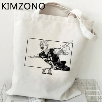 Haikyuu τσάντα για ψώνια bolsa bolsas de tela eco τσάντα παντοπωλείου τσάντα shopper bag sac cabas ecobag tote sac toile