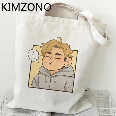 Haikyuu bevásárlótáska bolsa bolsas de tela eco élelmiszerbolt kézitáska vásárlói táska sac cabas ökotáska táska toile