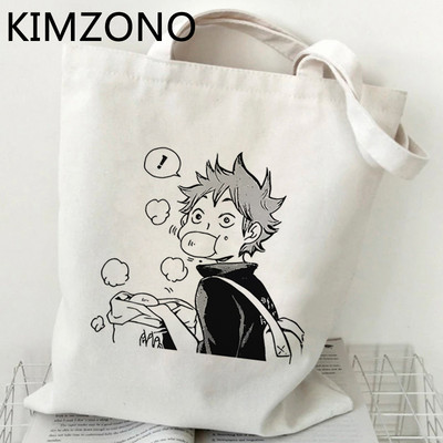 Haikyuu iepirkumu soma bolsa bolsas de tela eko pārtikas preču rokassomiņa pircēja soma sac cabas ecobag tote sac toile