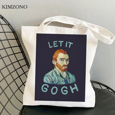 Τσάντα για ψώνια Βαν Γκογκ τσάντα από γιούτα αγοραστής επαναχρησιμοποιήσιμη τσάντα ανακύκλωσης βαμβακερή τσάντα ύφασμα κορδόνι sacola cabas