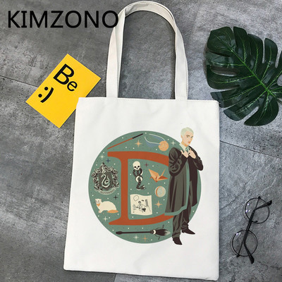 Draco Malfoy bevásárlótáska bolso shopper bolsas de tela újrafelhasználható pamutvászon táska juta bolsa compra bevásárlóruha cabas