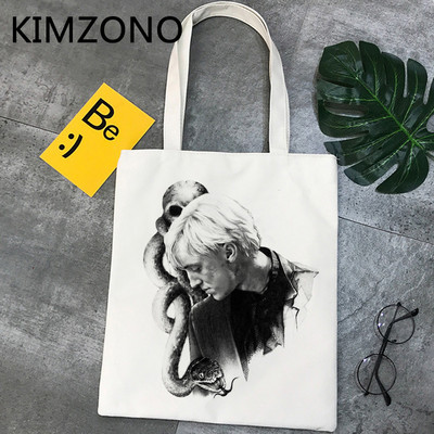 Draco Malfoy bevásárlótáska bolso shopper bolsas de tela újrafelhasználható pamutvászon táska juta bolsa compra bevásárlóruha cabas