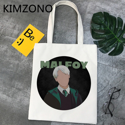 Draco Malfoy bevásárlótáska bolso shopper bolsas de tela újrafelhasználható pamutvászon táska juta bolsa compra bevásárlóruha cabas