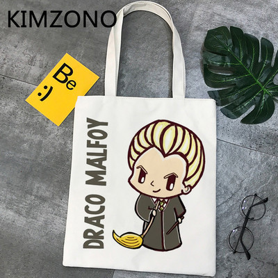 Draco Malfoy bevásárlótáska bolso shopper bolsas de tela újrafelhasználható pamutvászon táska juta bolsa compra bevásárlóruha cabas