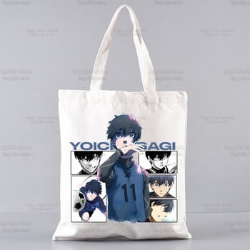 Τσάντα αγορών Blue Lock Shopper Τσάντα από γιούτα Isagi Yoichi Hyoma Chigiri Meguru Bachira Shopping Tote Bag Επαναχρησιμοποιήσιμη Bolsa Sacolas